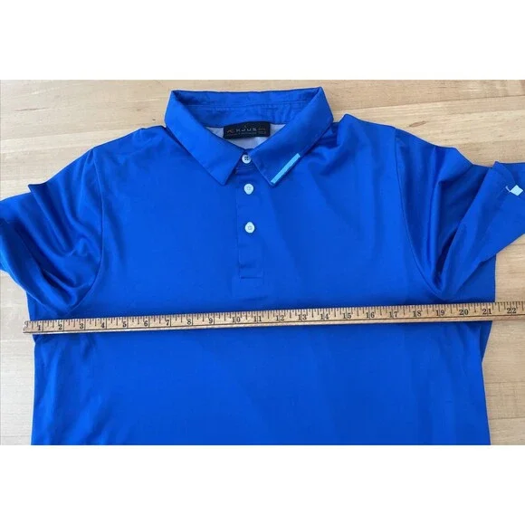 KJUS Shelter Polo Mens XL Blue Short Sleeve Comfort Fit Golf - Picture 4 of 15